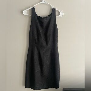 Ann Taylor Black Textured Sheath Dress